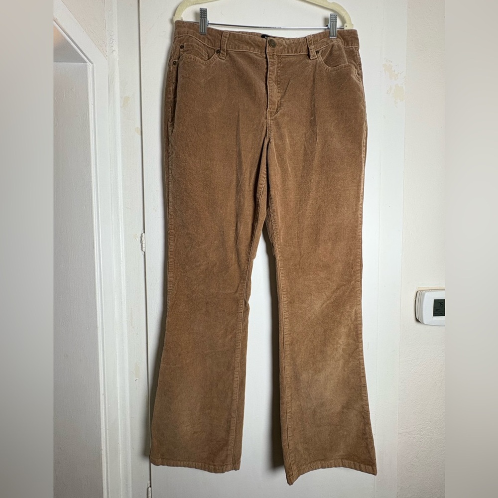 Jones & Co. Women’s Size 16 Dark Tan/Light Brown Corduroy Pants 30” Inseam